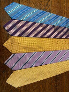 SET OF 5 TOM JAMES SILK TIES